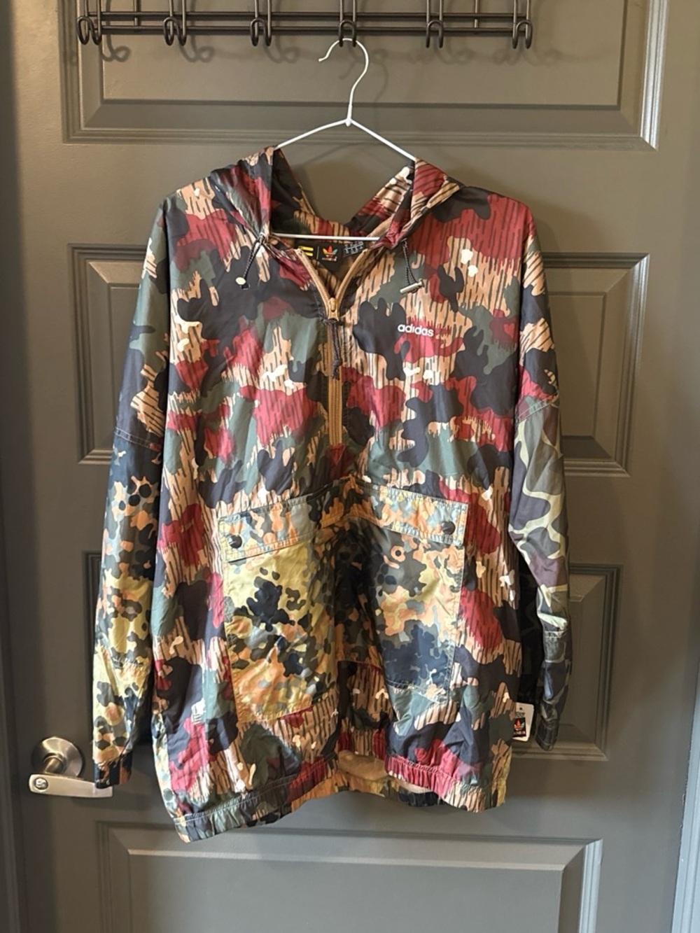 Adidas x Pharrell Williams Camo Hu Hiking Jacket Anorak - Pocketed Size Medium
